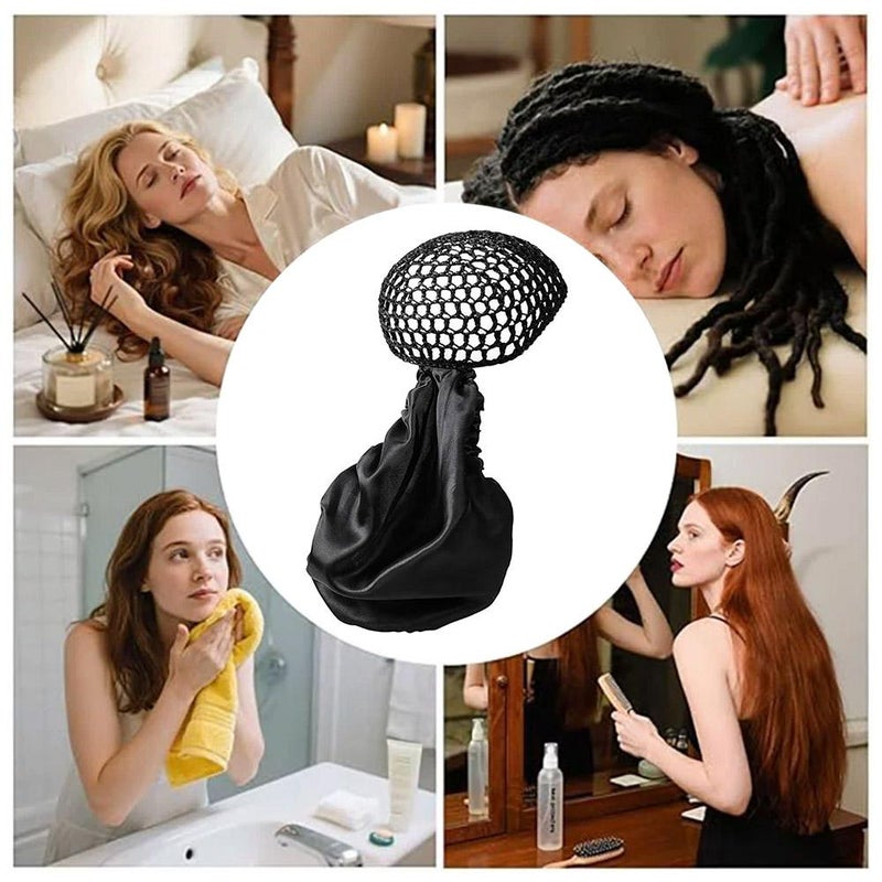 غطاء شعر قابل للعكس 2 في 1، غطاء شعر قابل للتعديل، غطاء شعر مزدوج الطبقات للنوم، التصفيف، السفر، العناية بالشعر الطويل (نمط للبالغين) - Image 2